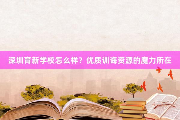 深圳育新学校怎么样？优质训诲资源的魔力所在